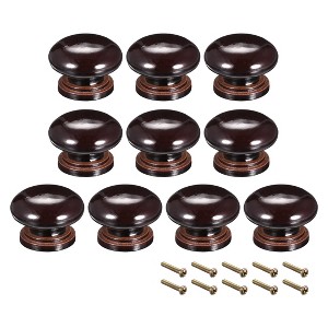 Unique Bargains Wood DIY Corrosion-Resistant Dressing Table Cabinet Knob 10 Pcs - 1 of 4
