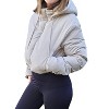 Women's Cropped Puffer Jacket - mono b - 3 of 4