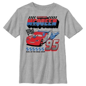 Boy's Cars Lightning McQueen Duel at the Drag Race T-Shirt - 1 of 4