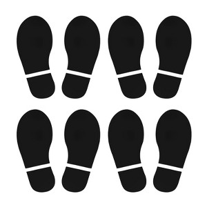 Unique Bargains Home Classroom Floor Stairs Decal PVC Footprint Sticker 4 Pairs - 1 of 4