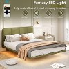 NicBex Queen/Full Floating Bed Frame with Faux Leather Headboard & LED Light,Modern Platform Bed,No Box Spring Needed - 2 of 4