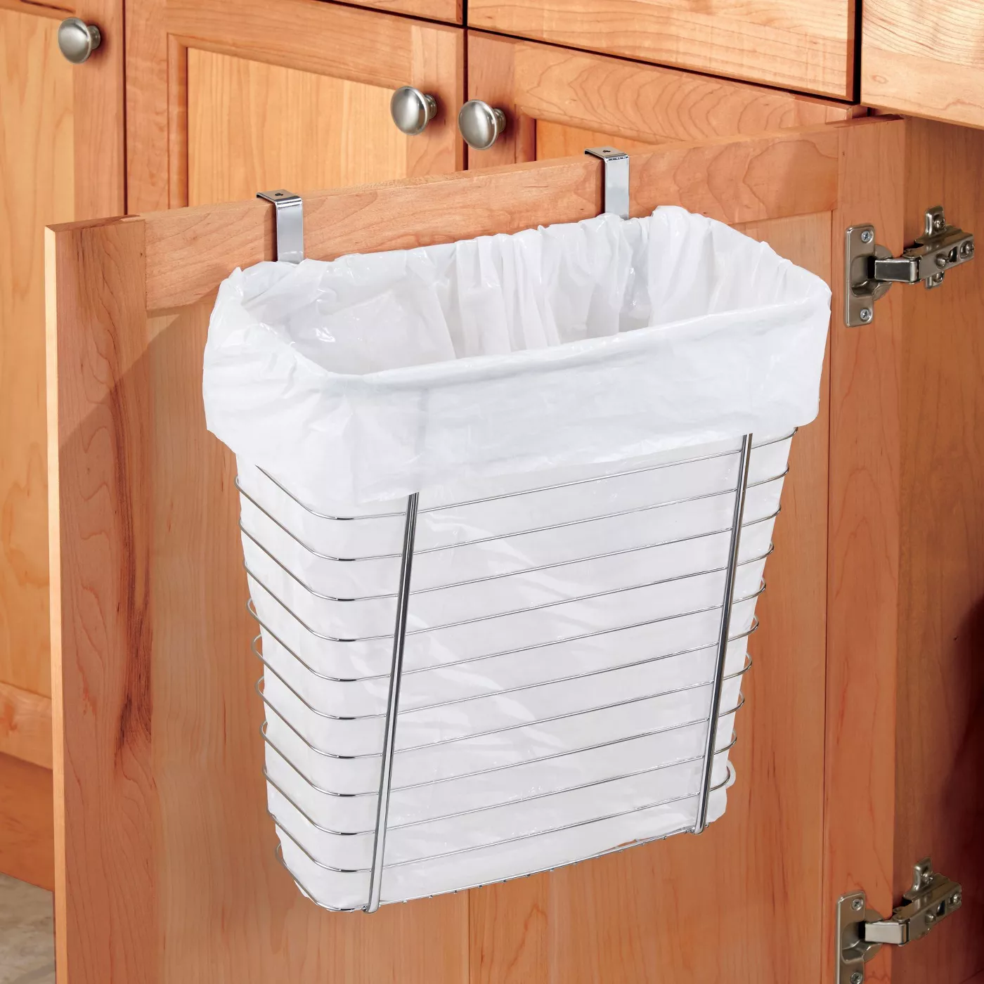 InterDesign Axis Over-the-Cabinet Steel Wastebasket - image 3 of 5