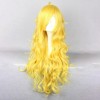 Unique Bargains Women's Curly Wigs 31" Yellow with Wig Cap - 2 of 4
