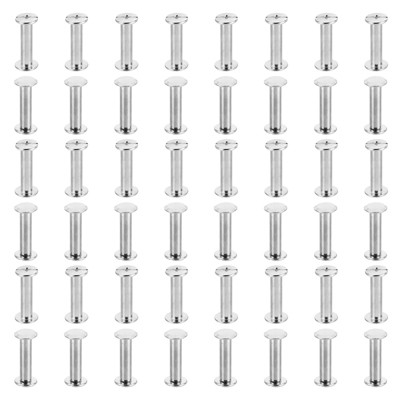 Unique Bargains Rust Proof Leather Belt Scrapbook Binding Accessories M5 Chicago Screws 50 Sets