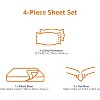 J&V TEXTILES 1000 Thread Count Deep Pocket Luxury Sheets - 3 of 4