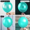PartyWoo Balloons Teal Pearl Turquoise Aqua 12 Inch 50 pcs - 2 of 4