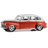 1947 Ford Fordor Super Deluxe Lowrider Red and Silver Metallic "California Lowriders" 1/64 Diecast Model Car by Greenlight - 2 of 3