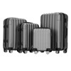 Karl Home 4 Piece Luggage Sets, 16 inch 20 inch 24 inch 28 inch ABS Durable Suitcase Sets Double Wheels TSA Lock Grey - 3 of 4