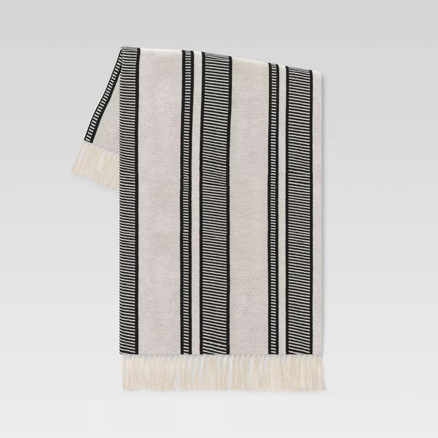 Woven Throw Blanket Black Stripe - Threshold™ designed with Studio McGee - image 1 of 5