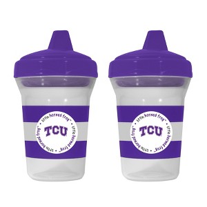 BabyFanatic Toddler Sippy Cup 9 oz NCAA TCU Horned Frogs 2 Pack BPA-Free Shatterproof - 1 of 3