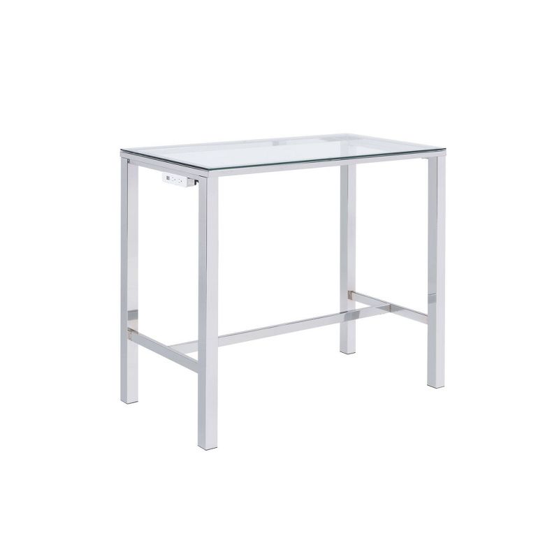 Lori Multipurpose Bar Dining Table Set White/Chrome - Picket House Furnishings, 6 of 17