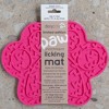 Dexypaws: Enrichment Lick Mat: Hot Pink Paw Print, Grooved Dog Feeding Pad - 2 of 4