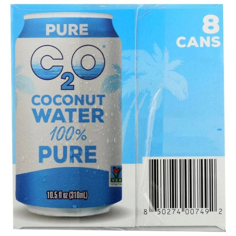 C2O Pure Coconut Water Hydration Pack - Case of 3/8 pack, 10.5 oz, 4 of 8