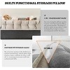Headboard Backrest Set of 2 Pack Chenille Throw Pillows for Daybed Couch Support Reading Pillows, Gray &Beige - 3 of 4