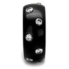 Slickblue Women's Black Stainless Steel Ring, Multiple Round CZ Stones, Wide Bold Band Design, Sizes 5–10 - 4 of 4