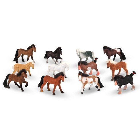 Melissa Doug Pasture Pals 8 Collectible Horses With Wooden