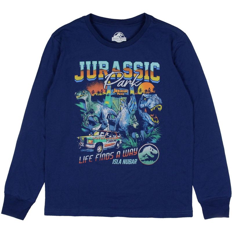 Jurassic Park Boys' Jurassic World Life Finds A Way Isla Nubar Kids T-Shirt, 1 of 5
