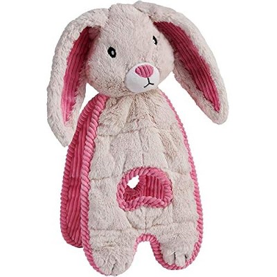 Outward Hound by Charming Pet Cuddle Tugs Bunny Plush Squeaky Dog Toy