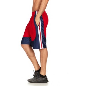 Mens Moisture Wicking Athletic Basketball & Gym Workout Shorts with Pockets - 1 of 2