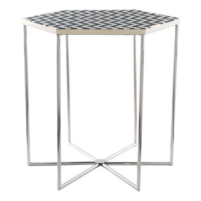 Fargo Side Table Black/White - ZM Home