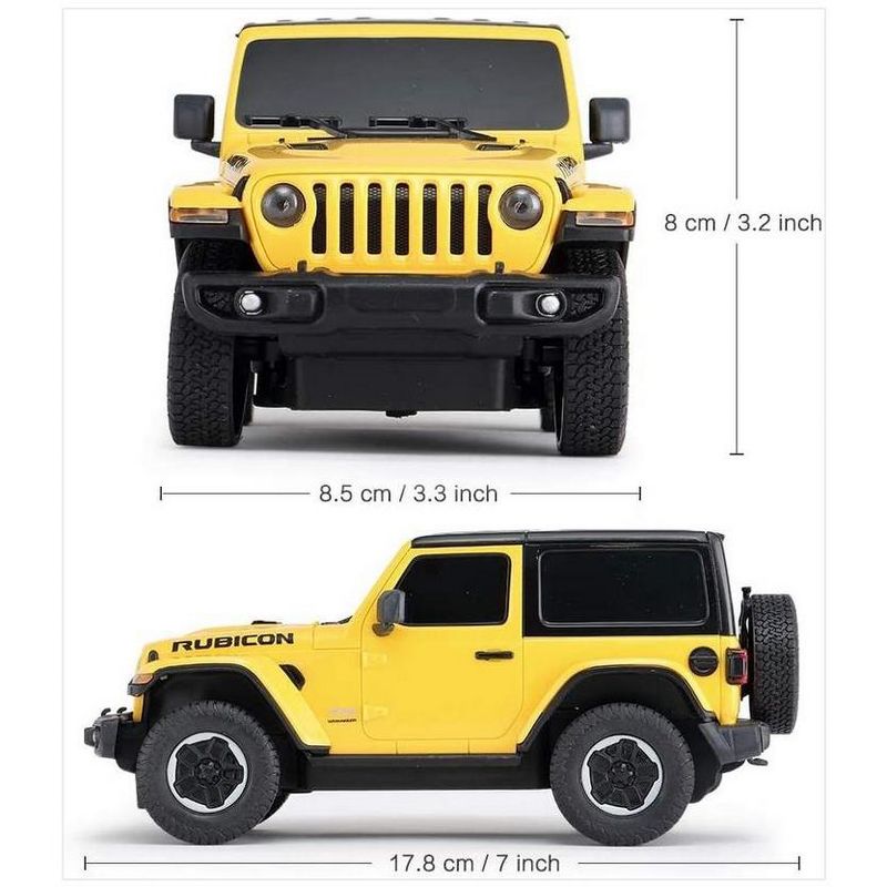 Link Ready! Set! Go! 1:24 Scale Remote Control Jeep Wrangler Toy Vehicle For Kids And Adults - Yellow, 2 of 4