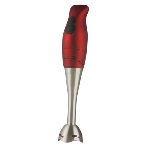 Courant 2-Speed Immersion Hand Blender with Stainless Steel Blades- Red