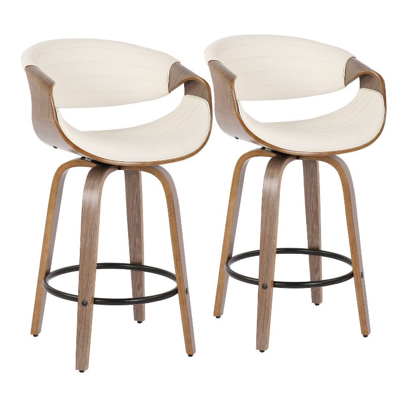 Set of 2 Symphony Upholstered Counter Height Barstools - Lumisource, 1 of 14