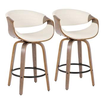 Set of 2 Symphony Upholstered Counter Height Barstools - Lumisource