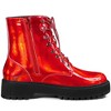 Allegra K Women's Round Toe Platform Lace Up Colorful Combat Ankle Boots - 4 of 4