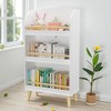 Mshliw 3-Tier Kids Bookshelf and Toy Storage Organizer, Wooden Bookcase Display Rack for Toddler Bedroom, Nursery, or Playroom - 3 of 4