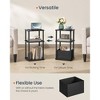 3-Tier End Table with Fabric Basket, Steel Frame Nightstand, Toolless Assembly Storage Side Table for Bedroom, Living Room, Modern Design - 4 of 4