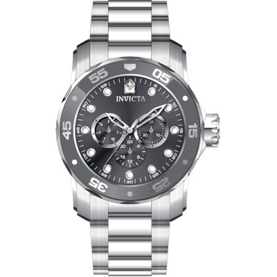 Invicta 45723 Men's Pro Diver Charcoal Dial Silver Tone Case Watch