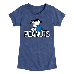 Girls' - Peanuts - Snoopy And Lucy Fitted Short Sleeve Graphic T-Shirt - 1 of 4