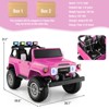 Infans 2 Seater Ride On Truck Car 12V Licensed Toyota FJ40 RC w/ Laser Light & Music - 2 of 4