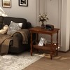 Sapphtopaz Wooden End Table with Magazine Rack 2-Tier Rectangle Coffee Table with Turned Legs Versatile Bedside Table for Living Room, Bedroom - 4 of 4