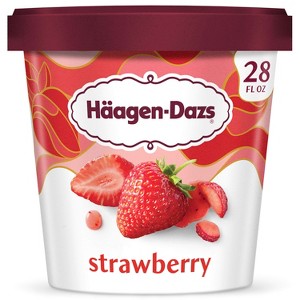 Haagen Dazs Strawberry Frozen Ice Cream - 28oz - 1 of 4