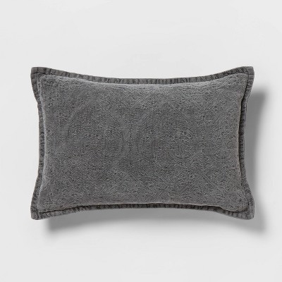 Gray Stonewashed Lumbar Pillow - Threshold™