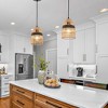 C Cattleya 1-Light Black and White Natural Rattan Pendant Light - 3 of 4