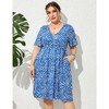LXT-Plus Size Summer Dress Women's  A-Line Swing Floral Party Midi Dresses - 2 of 3
