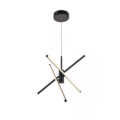 Elegant Lighting Sonya 3 Light Black Pendant