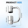 Attop 2-Pack Universal 1440° Rotating Faucet Extender, U-Shaped Multi-Functional Aerator, 360° Rotation, Suitable for Kitchen and Bathroom Sinks - 2 of 4