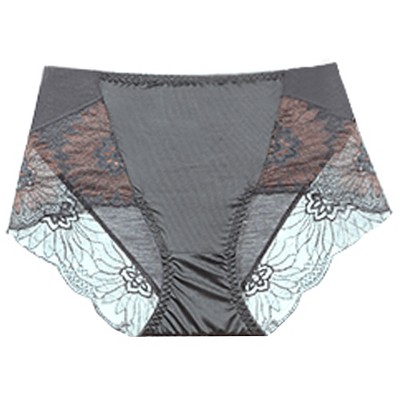 Agnes Orinda Women's Floral Lace Trim High-Rise Brief Stretchy Underwear