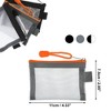 Unique Bargains Portable Mini Zipper Mesh Bags 4.33"x2.95" Black Blue Green Pink Gray 3 Pcs - 4 of 4