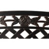 63285 Scarlet Cast Aluminum Patio Bench Heavy Duty Rust Free Metal Construction Lightweight Easy Assembly For Front Porch - Antique Bronze Finish - 4 of 4