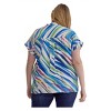 Women's Tiger Print V-Neck Top - Plus - entro - 3 of 4