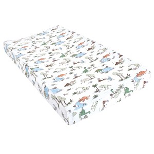 Hudson Baby Infant Boy Changing Pad Cover, Dinosaur Adventures, One Size - 1 of 2