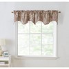 HLC.ME Paris Paisley Rod Pocket Short Scalloped Curtain Valance Basement, Bathroom, Kitchen and Small Windows - 2 of 4