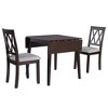 NicBex Dining Table Set for 2 Kitchen Table Dining Table Set Trestle Kitchen Table Set with Drop Leaf for Dining Room - 3 of 4