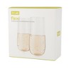 True Flexi Champagne Flutes, Clear Plastic Tumblers, Flexible Stemless Wine Glasses, 8 Ounces, Outdoor Drinkware, Clear, Set of 2 - 4 of 4
