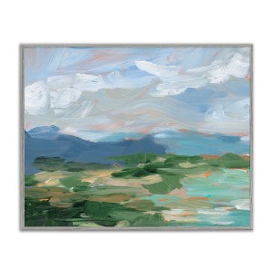 Stupell Industries Modern Brushed Cloudy Landscape Framed Giclee Art - 1 of 4